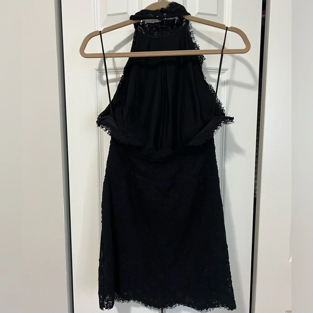 Free People Harper High Neck Halter Lace Dress (Size S) - Picture 4 of 9